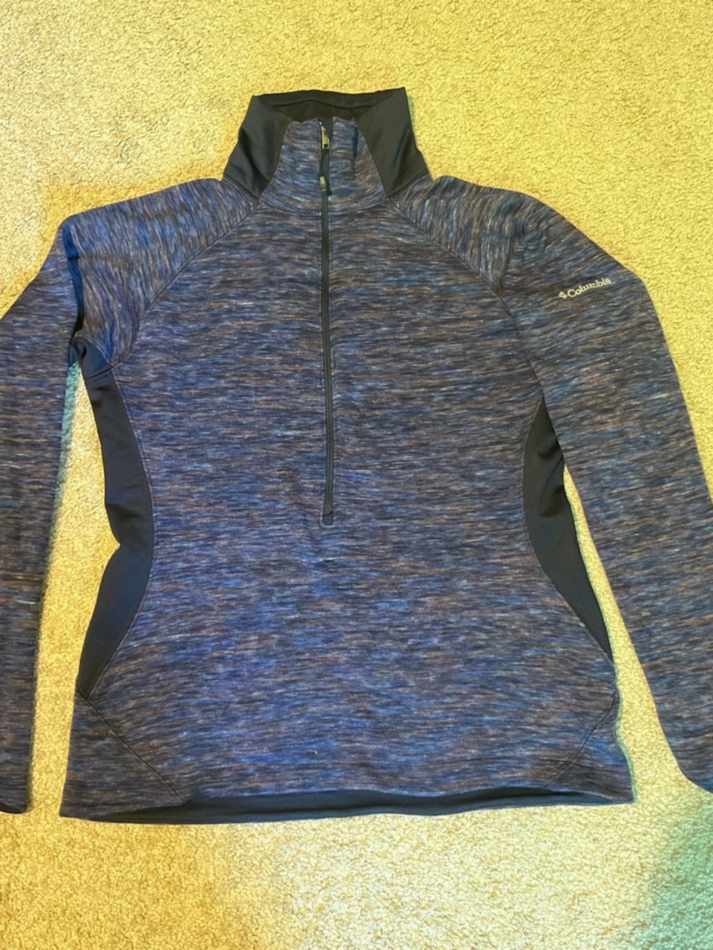 Columbia Blue Heathered Half-Zip Active Pullover
